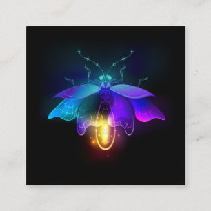 Carte D'accompagnement Neon Firefly sur noir