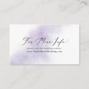 Carte D'accompagnement Nettoyage aquarelle   Site Mariage violet