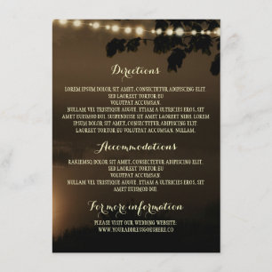 Carte D'accompagnement Night Lights Nature Détails du Mariage