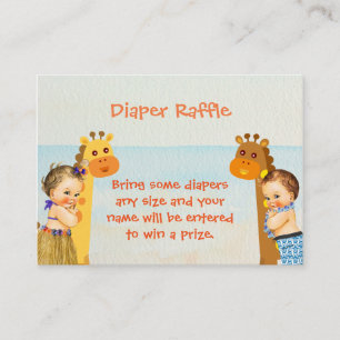 Carte D'accompagnement Noah Arks Baby shower Déchets Raffin Insertion