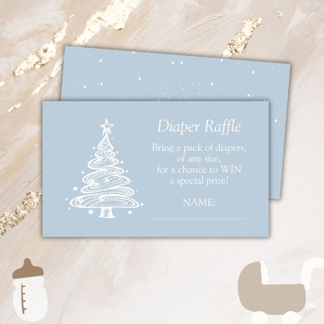 Carte D'accompagnement Noël Boho Blue Baby Boy Douche de bébé Raffle (Créateur téléchargé)
