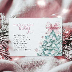 Carte D'accompagnement Noël hiver fille Baby shower Livres pour bébé