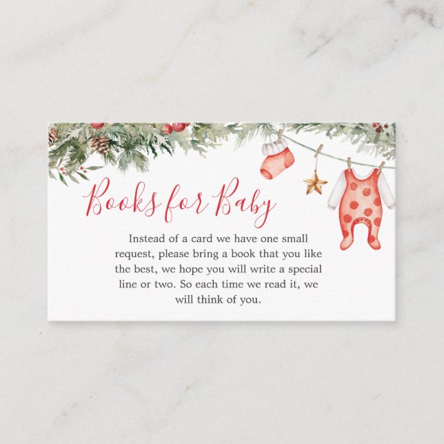 Carte D'accompagnement Noël Joyeux petits Baby showers Livres pour bébé (Devant)