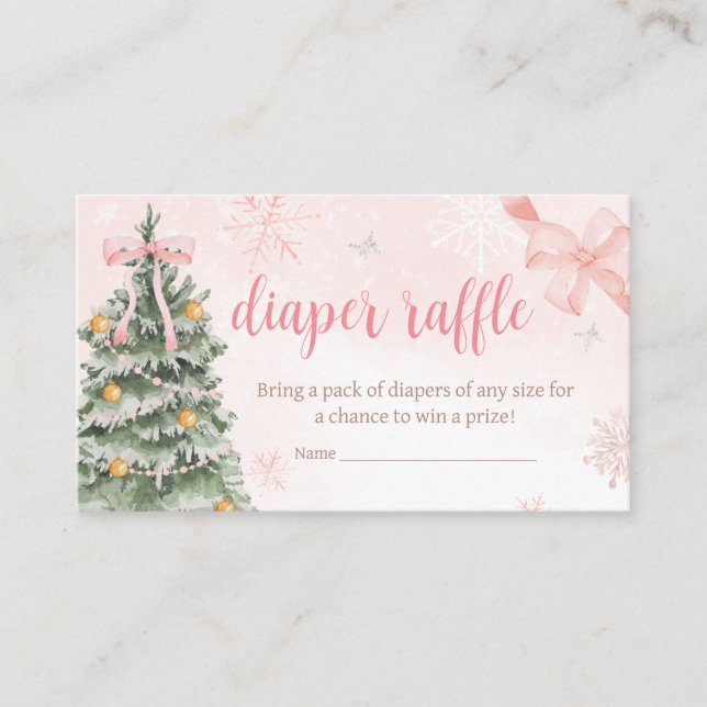 Carte D'accompagnement Noël rose C'est froid à l'extérieur du chapeau Raf (Devant)