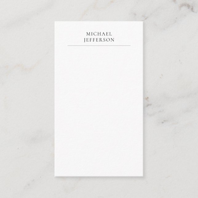 Carte D'accompagnement Noir & Blanc Minimaliste Simple Moderne (Devant)
