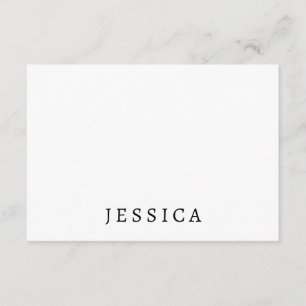 Carte D'accompagnement Noir blanc unique Classic Nom professionnel