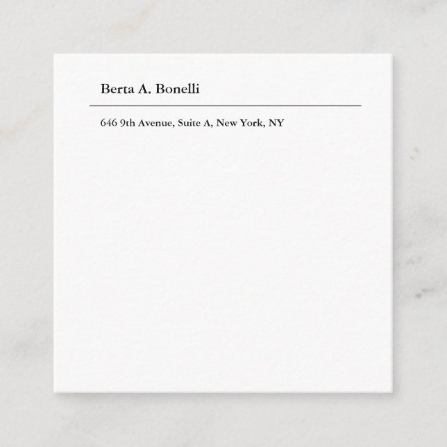 Carte D'accompagnement Noir clair minimaliste moderne (Devant)