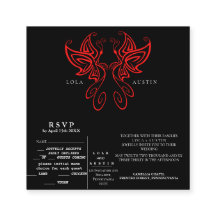 Noir et blanc Mariage d'élégance moderne ROUGE tou