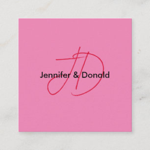 Carte D'accompagnement Nom monogramme de script classique tendance
