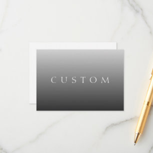 Carte D'accompagnement Nom ou mot classique   Gris dégradé