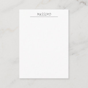 Carte D'accompagnement Nom personnel classique noir et blanc exclusif