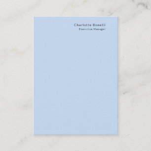 Carte D'accompagnement Nom Professionnel Moderne Minimaliste Bleu 