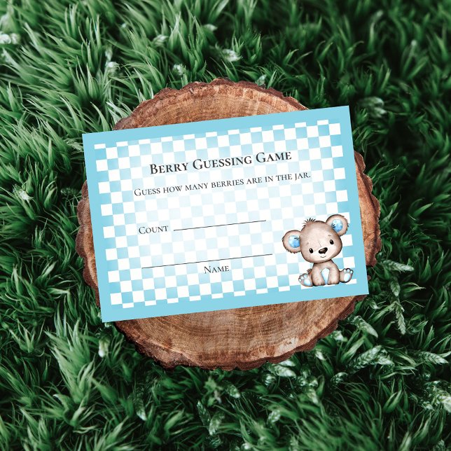 Carte D'accompagnement Nombre de devis Baby shower de pique-nique jeu Ted (Créateur téléchargé)