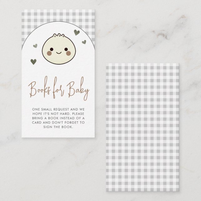 Carte D'accompagnement Nos petits livres à jeter pour le Baby shower bébé (Devant / Derrière)