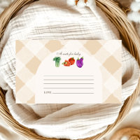 Note de Baby shower cultivé localement pour bébé