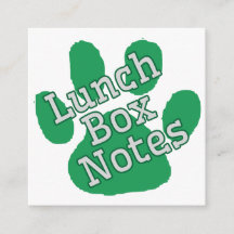 Notes de déjeuner Paw Cougar Vert