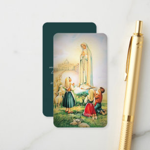 Carte D'accompagnement Notre Dame de Fatima 1917 avec prière Fatima