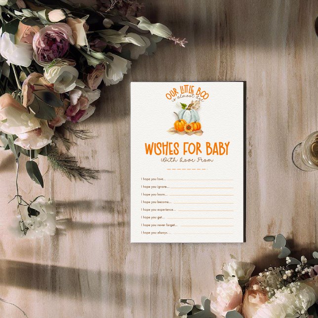 Carte D'accompagnement Notre petit Baby shower Boo veut pour Baby Game (Créateur téléchargé)