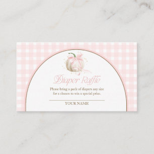 Carte D'accompagnement Notre petite citrouille Concours de couches rose à