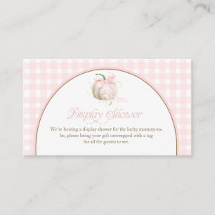Carte D'accompagnement Notre petite citrouille rose guingan Affichage Dou
