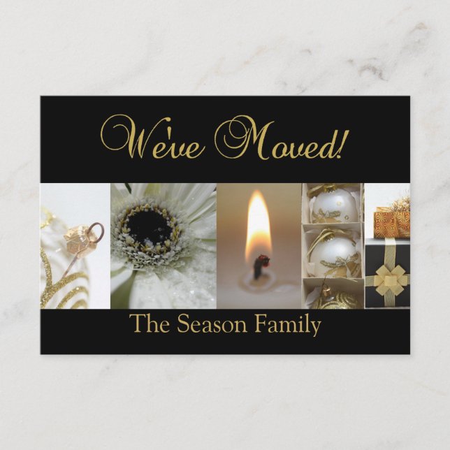 Carte D'accompagnement Nous avons déplacé collage de Noël (Devant)
