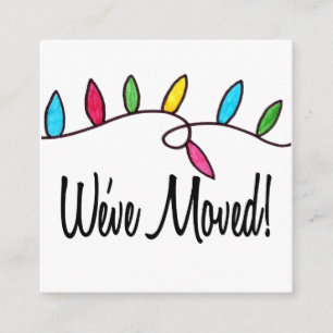 Carte D'accompagnement Nous avons déplacé des lumières d'arbre de Noël