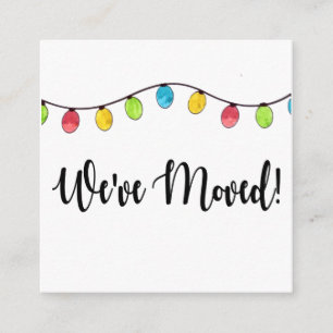 Carte D'accompagnement Nous avons déplacé des lumières d'arbre de Noël