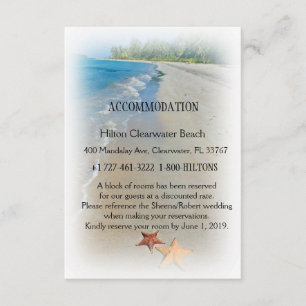 Carte D'accompagnement Nous deux   Plage Mariage Logement Instructions