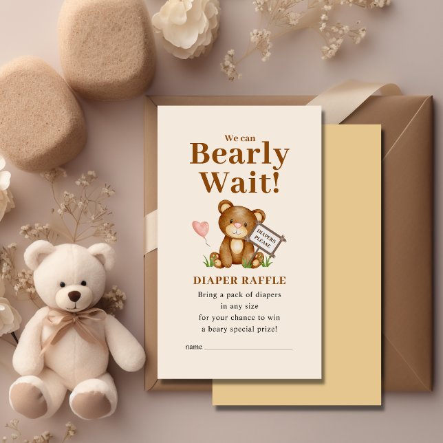 Carte D'accompagnement Nous Pouvons Attendre Rapidement Baby shower Déche (Créateur téléchargé)