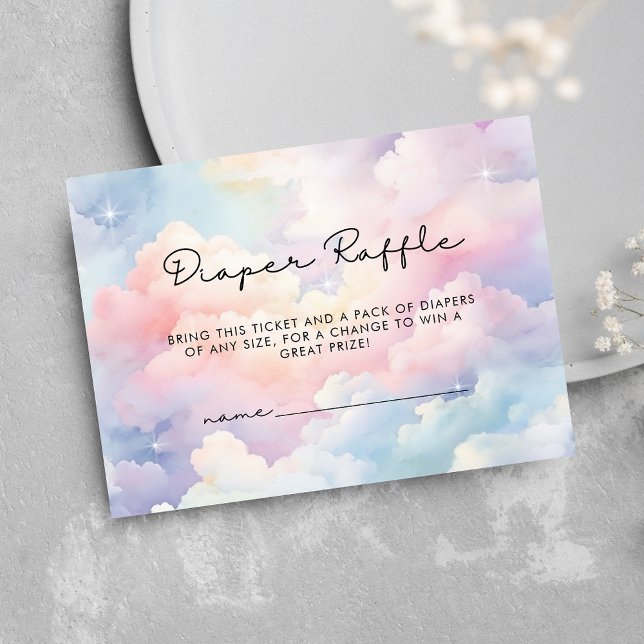 Carte D'accompagnement Nous sommes sur Cloud Neuf Baby shower Déchets Raf (Créateur téléchargé)