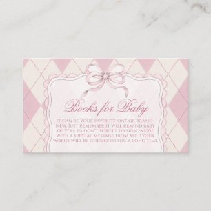 Carte D'accompagnement Nouveau au Club Livres de golf roses pour Baby Sho