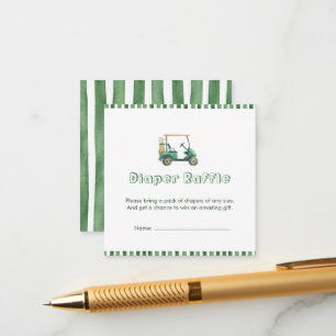 Carte D'accompagnement Nouveau Green au Club de Golf Cart Diaper Raffle