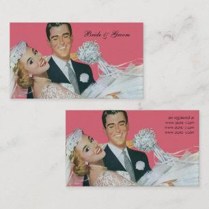 Carte D'accompagnement Nouveaux mariés vintages de mariage, jeune mariée