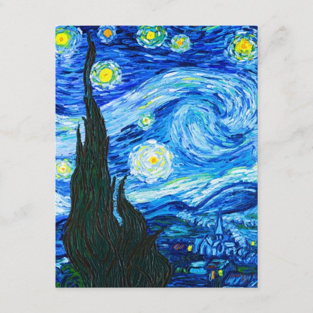 Carte D'accompagnement Nuit Van Gogh Starry (Devant)