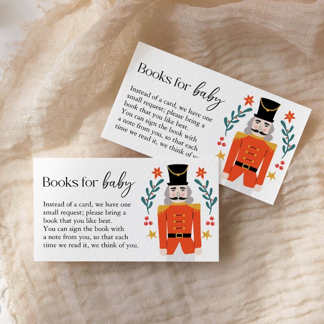 Carte D'accompagnement Nutcracker Baby shower de Noël Livres pour bébé (Créateur téléchargé)