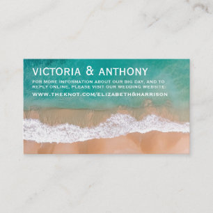 Carte D'accompagnement Ocean Wave, site de mariage sur la plage