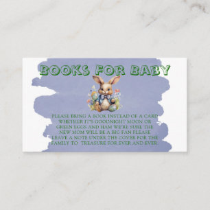 Carte D'accompagnement Oeufs De Lapin De Pâques Livres Floraux Pour Bébé