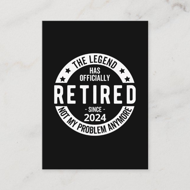 Carte D'accompagnement officiellement retraité 2024 (Devant)