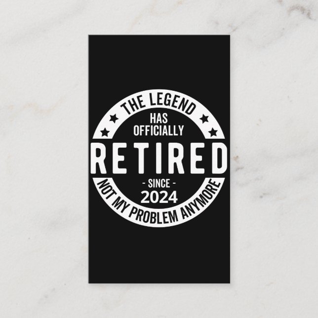 Carte D'accompagnement officiellement retraité 2024 (Devant)
