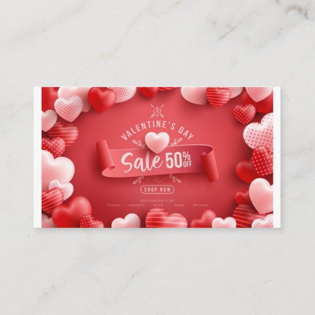 Carte D'accompagnement offre spéciale vente valentine's day jusqu'à 50 of (Dos)