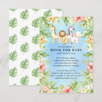 Oh Baby Jungle Baby shower Book for Baby Enclosur