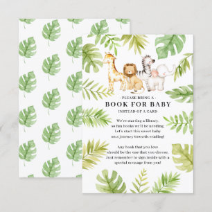 Carte D'accompagnement Oh Baby Jungle Baby shower Book for Baby Enclosur