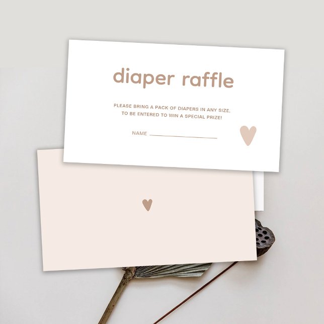 Carte D'accompagnement Oh Bébé Beige Neutral Déchets Raffle (Créateur téléchargé)