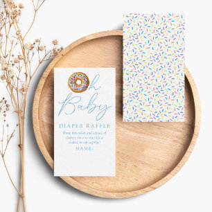 Carte D'accompagnement Oh Bébé Gâteau Donut Baby Shower Tirage au Sort Co