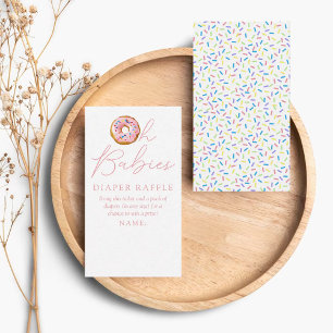 Carte D'accompagnement Oh Bébés Gâteau Donut Baby Shower Tirage au Sort d