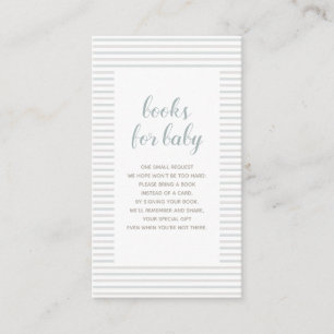 Carte D'accompagnement Oh Boy Boho Blue & Beige Minimalist Livres Pour Bé