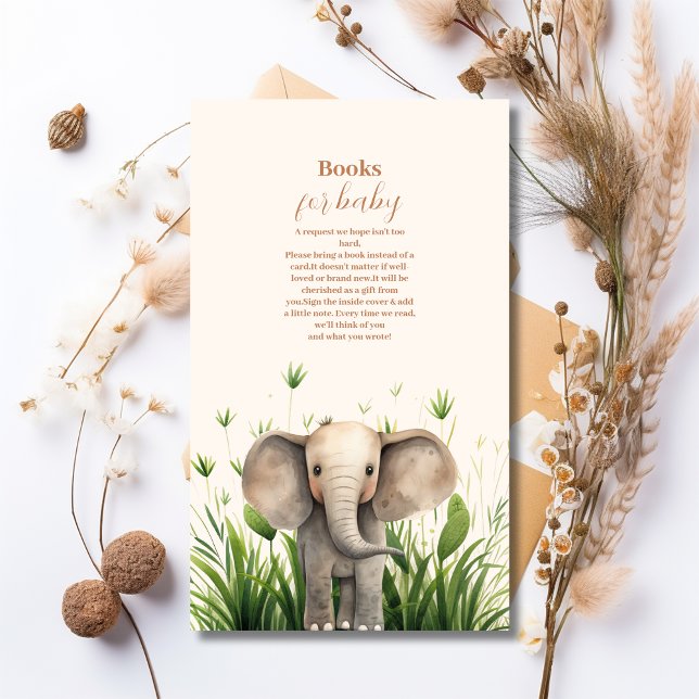 Carte D'accompagnement Oh Boy Cute Safari Animal Greenery Livres pour béb (Créateur téléchargé)