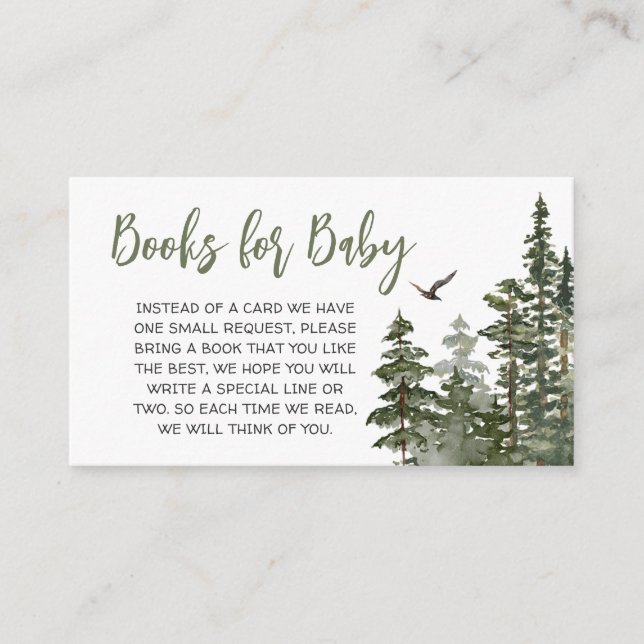 Carte D'accompagnement Oh Boy Lumberjack Baby shower Livres pour bébé (Devant)