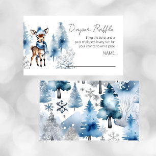 Carte D'accompagnement Oh cerf bock hiver baby shower tombole de couche