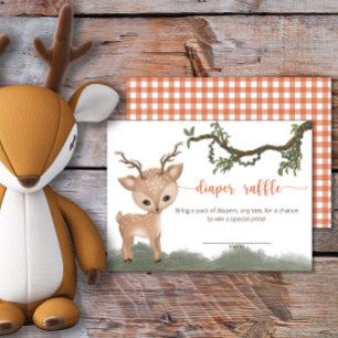 Carte D'accompagnement Oh Deer Woodland billet de tombola